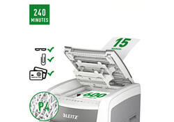 Papiervernietiger Leitz IQ Auto+ Pro 600 P4 snippers 4x28mm