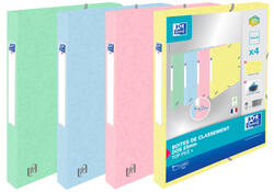 Elastobox Oxford Top File+ A4 25mm pastel assorti