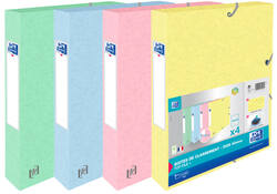 Elastobox Oxford Top File+ A4 40mm pastel assorti
