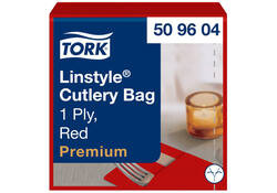 Pochette Tork LinStyle® 1-laags 50st duurzaam rood 509604