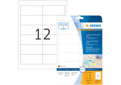 Etiket HERMA 4586 97x42.3mm weerbestendig transparant mat 120stuks