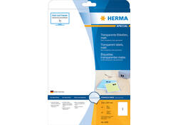 Etiket HERMA 4585 210x297mm weerbestendig transparant mat 10stuks
