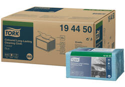 Reinigingsdoek Tork Long Lasting W8 multifunctioneel gevouwen blauw 194450