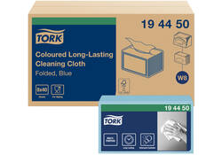 Reinigingsdoek Tork Long Lasting W8 multifunctioneel gevouwen blauw 194450