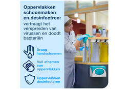 Reinigingsdoek Tork Long Lasting W8 multifunctioneel gevouwen blauw 194450