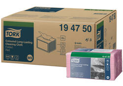 Reiningingsdoek Tork Long Lasting W8 multifunctioneel rood 194750