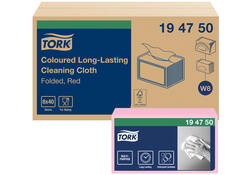 Reiningingsdoek Tork Long Lasting W8 multifunctioneel rood 194750