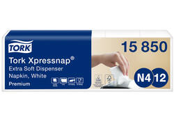Servetten Tork Expressnap N4 extra zacht premium 1/2 vouw 2-laags wit 15850