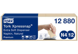 Servet Tork N4 Xpressnap Premium 1/2 vouw 2-laags 213x165mm 1000 vel naturel 12880