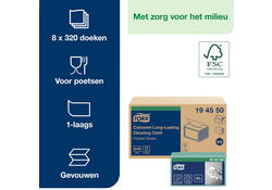Reinigingsdoek Tork Long lasting W8 multifunctioneel groen 194550