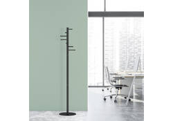 Kapstok MAUL Caurus staand 177cm 7 haken zwart RAL9004