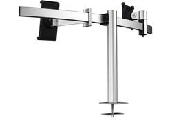 Monitorarm Durable met bladdoorvoer voor 1 scherm en 1 tablet