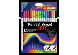 Brushstift STABILO Pen 568/18 Arty assorti etui à 18 stuks