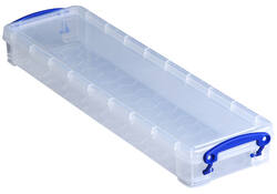 Opbergbox Really Useful 0.8 liter 355x100x40mm transparant wit