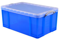 Opbergbox Really Useful 64 liter 710x440x310mm transparant blauw