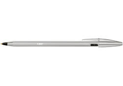 Balpen Bic Cristal Re-new medium zwart blister à 1 balpen + 2 vullingen