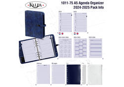 Organizer Kalpa A5 inclusief agenda 2024-2025 7dagen/2pagina's croco indigo