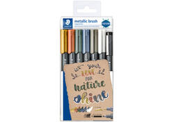 Brushpen Staedtler metallic etui à 7 kleuren