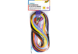 Scoubidoo touwtjes Folia 100cm 100 stuks assorti kleuren