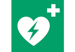 Pictogram bordje Djois AED 300 x 300 mm Groen