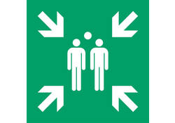 Pictogram bordje Djois Verzamelplaats 300x300mm groen