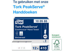 Handdoekdispenser Tork H5 Elevation PeakServe klein zwart 552558