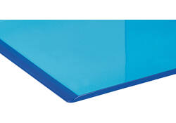 Boekensteun MAUL 10x10x13cm acryl set 2 neon blauw transparant
