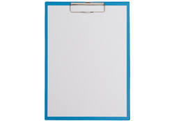 Klembordmap MAUL A4 staand met penlus PVC neon lichtblauw