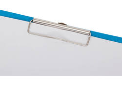 Klembordmap MAUL A4 staand met penlus PVC neon lichtblauw