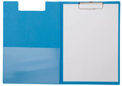 Klembordmap MAUL A4 staand met penlus PVC neon lichtblauw
