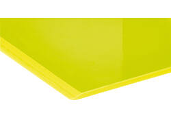 Boekensteun MAUL 10x10x13cm acryl set 2 neon geel transparant