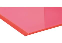 Boekensteun MAUL 10x10x13cm acryl set 2 neon rood transparant