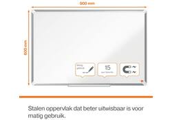Whiteboard Nobo Premium Plus 60x90cm staal