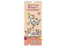 Verjaardagskalender Lannoo Ritsier 130x325mm roze