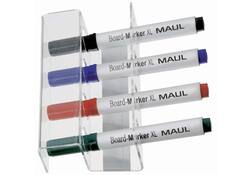 Whiteboard stifthouder MAUL universeel acryl magnetisch voor 4 stiften