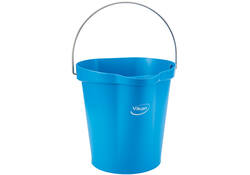 Emmer Vikan met schenktuit en maat 12l blauw