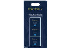 Inktpatronen Waterman blauw uitwasbaar blister à 6 stuks