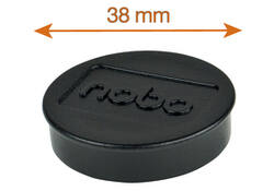 Magneet Nobo 38mm 2500gr zwart 10 stuks