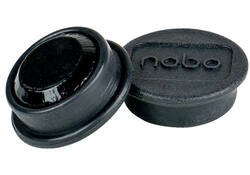 Magneet Nobo 24mm 600gr zwart 10stuks