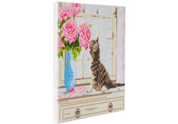 Diamondpainting Crystal Art Kit Kat 30x30cm