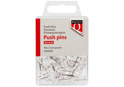 Push pins Quantore 40 stuks transparant