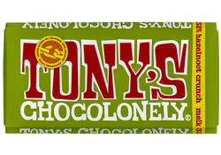 Chocolade Tony's Chocolonely melk hazelnoot crunch reep 180gr