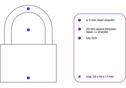 Hangslot Pavo 40mm