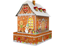 3D puzzel Ravensburger Kerst Gingerbread House Night Edition 216 stukjes