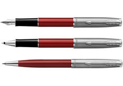 Rollerpen Parker Sonnet Sand Blasted Metal & Red Lacquer F