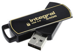 USB-stick Integral 3.0 Secure 360 64GB zwart