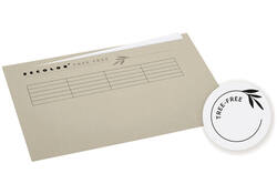 Vouwmap Djois Tree-Free A4 ongelijk 226gr beige