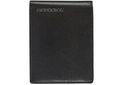 Portemonee Maverick All Black compact met kleingeldvak RFID leer zwart