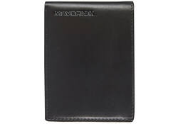 Portemonee Maverick All Black met kleingeldvak RFID leer zwart