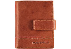 Kaarthouder Maverick Rough Gear compact RFID leer cognac